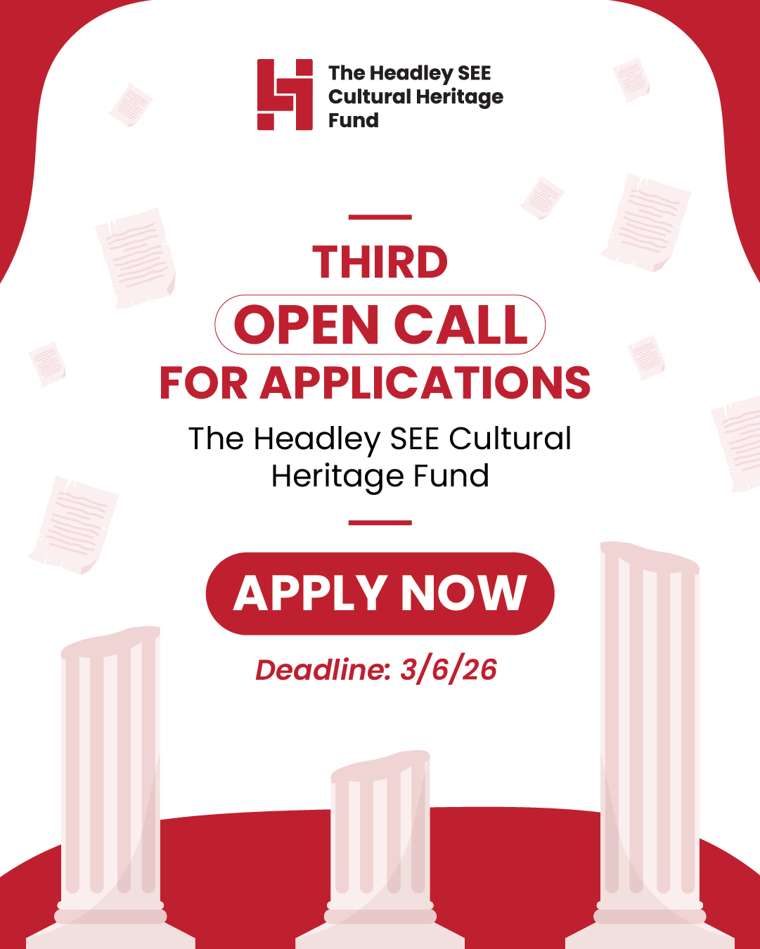 Read more about the article THIRD OPEN CALL FOR APPLICATIONS
